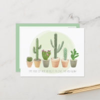 Acuarela Cactus Plantas En Maceta Adorables Nota