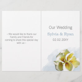 acuarela calilias bi doblemente Programa de bodas