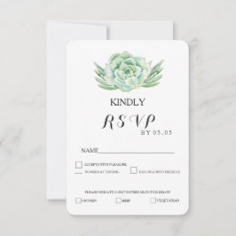 acuarela celadón suculento rsvp boda