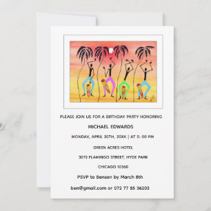 Acuarela, celebremos, invitación de cumpleaños