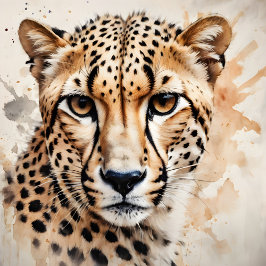 Acuarela Cheetah no 7 Poster