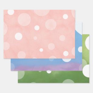 Acuarela con puntos blancos 1 hojas de papel de en