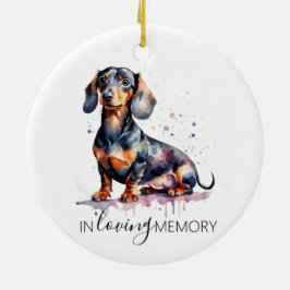 acuarela conmemorativa ornamento de Dachshund