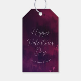 Acuarela Corazones Valentine Favor o Etiqueta de r