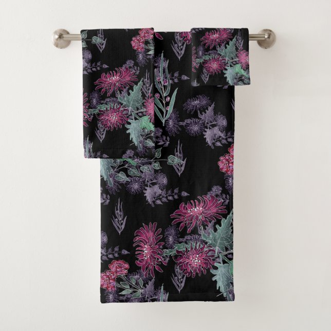 Acuarela Crisantemas flores tinta floral (In situ)