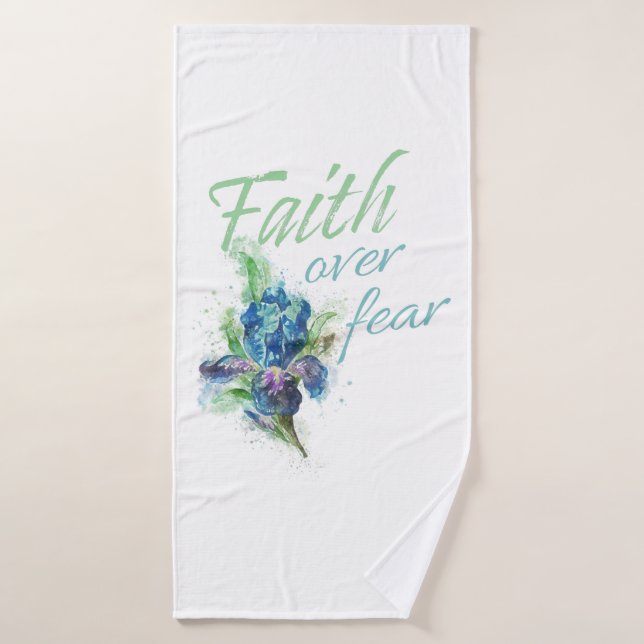 Acuarela cristiana de mujeres:La fe sobre el miedo (Toalla de baño)