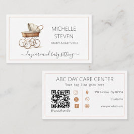 Acuarela Cuna para bebé Bebé sentado Tarjeta de pr