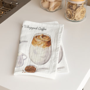 Acuarela Dalgona Café Receta Té Toallas
