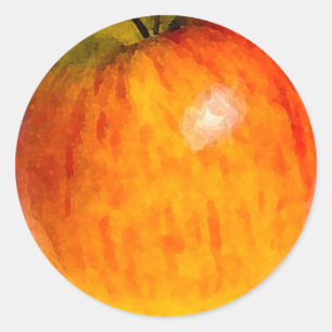 Acuarela de Apple roja - pegatina