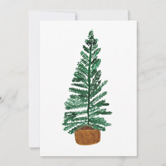 acuarela de árbol de Navidad minimalista