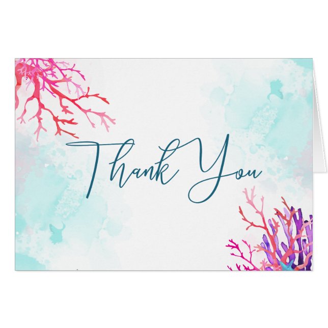 Acuarela de arrecife de coral tropical (Anverso (Horizontal))