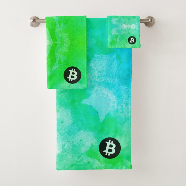 Acuarela de Bitcoin (Estilo $ - Green Day) (In situ)