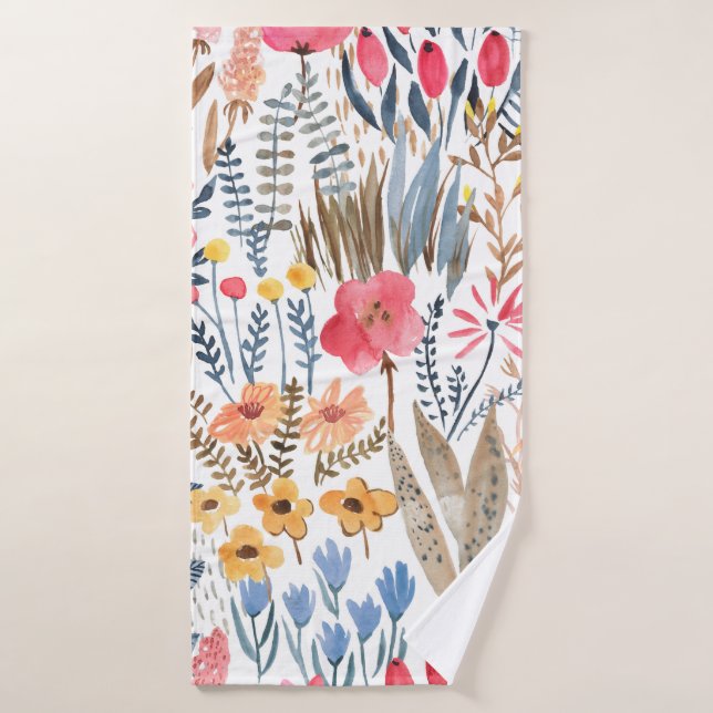 acuarela de color claro sin soldadura con (Toalla de baño)