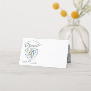 acuarela de diamante 60º boda de las tarjetas de l