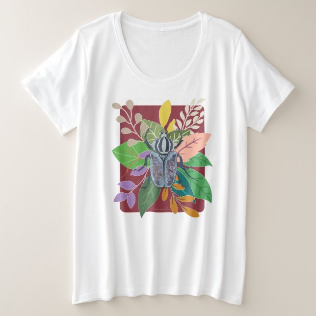 Acuarela de escarabajo azul (Anverso del diseño)