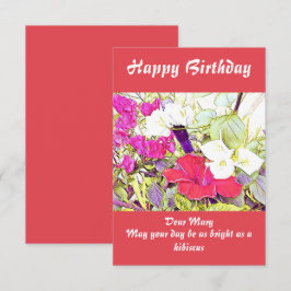 Acuarela De Flor Hibiscus Floral Garden Cute