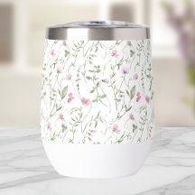 Acuarela de flor silvestre rosa