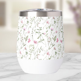 Acuarela de flor silvestre rosa