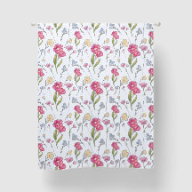 Acuarela de flores silvestres rosadas