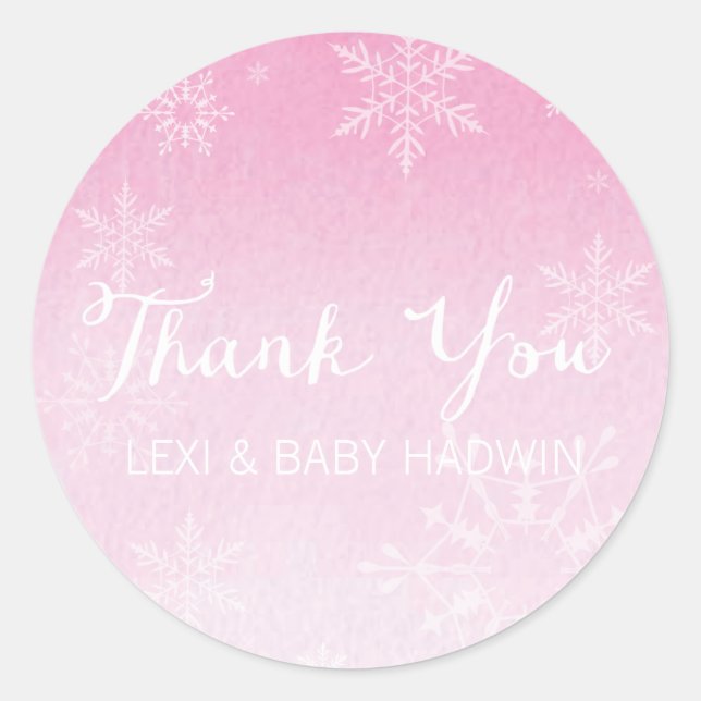 Acuarela de invierno | Chica Pegatina de Baby Show (Anverso)