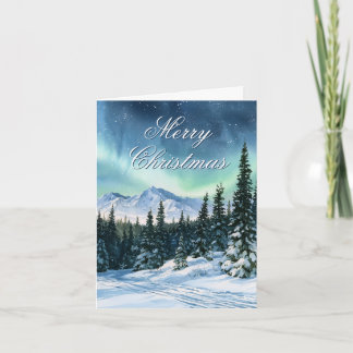 Acuarela de invierno Feliz Navidad