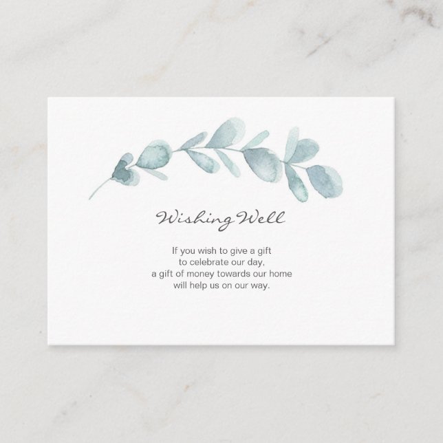 Acuarela de jardín Eucalyptus | Tarjeta de Wood (Anverso)