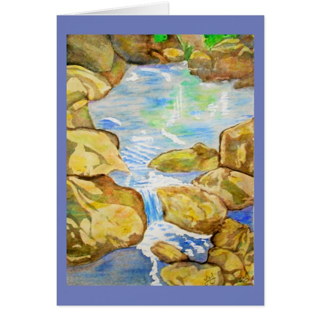 Acuarela de la corriente del patio trasero (Frente)