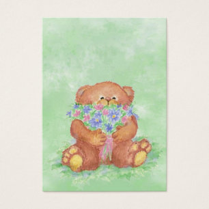 Acuarela de la flor del ramo del oso de peluche