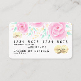 acuarela de la tarjeta de crédito floral Pastel Un