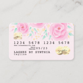 acuarela de la tarjeta de crédito floral Pastel Un