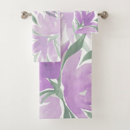 Acuarela De Lavander Morado Elegante Floral