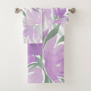 Acuarela De Lavander Morado Elegante Floral