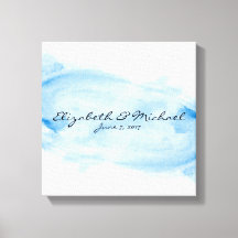 Acuarela de lienzo estirado de libro de invitado a