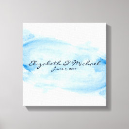 Acuarela de lienzo estirado de libro de invitado a