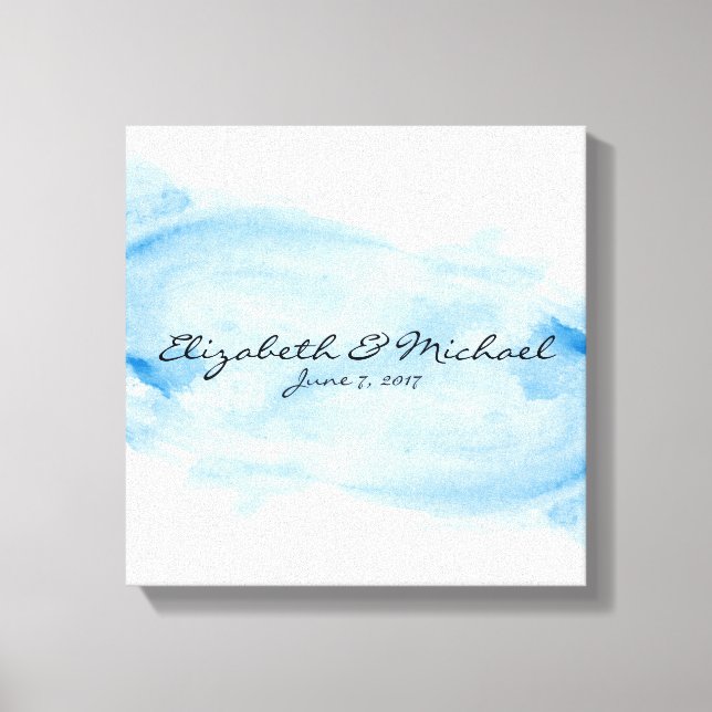 Acuarela de lienzo estirado de libro de invitado a (Anverso)