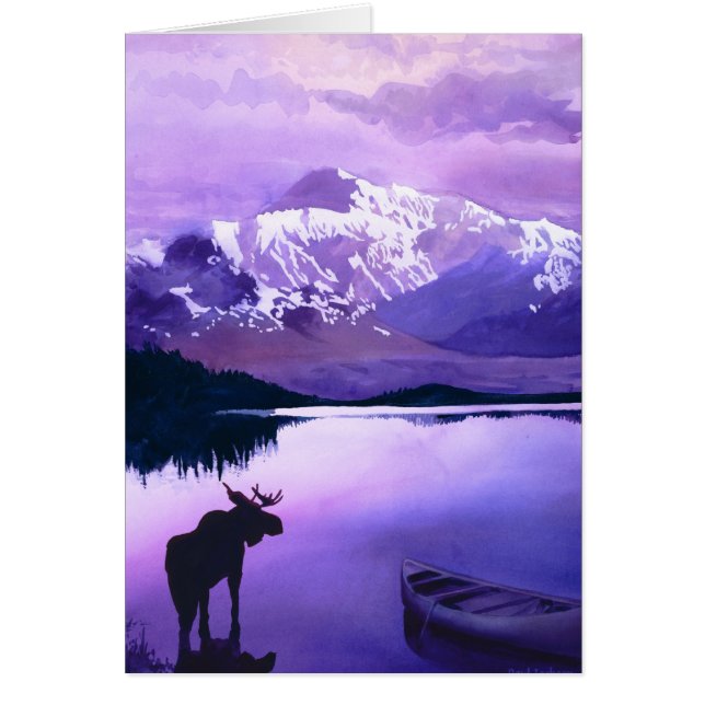 "Acuarela de los alces de la majestad de las (Frente)