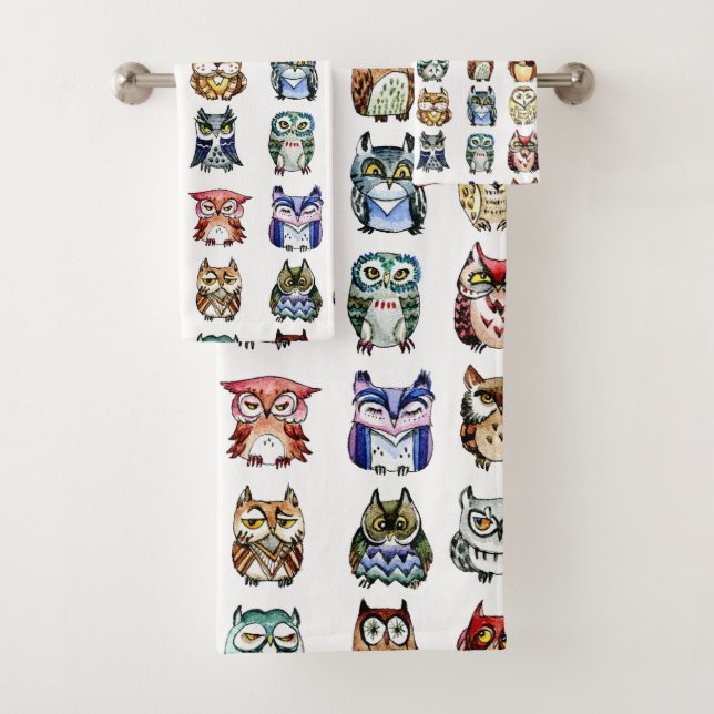 Acuarela de los búhos del arco iris (In situ)