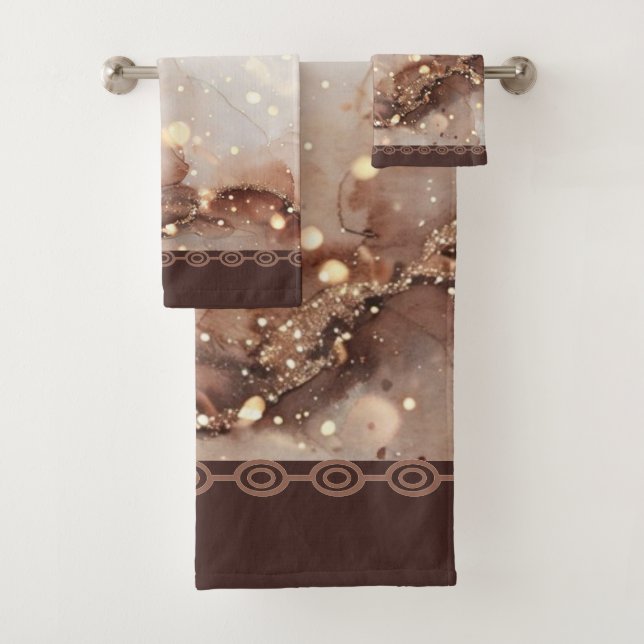 Acuarela de mármol con acentos Purpurinas (In situ)