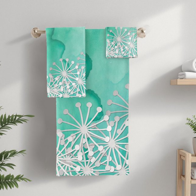 Acuarela de menta y flores blancas (Subido por el creador)