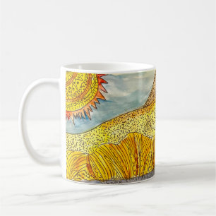 Acuarela de pantano en una taza de café