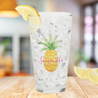 Acuarela de piña tropical personalizada