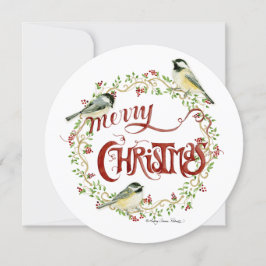 Acuarela de pollo Aves Feliz Navidad