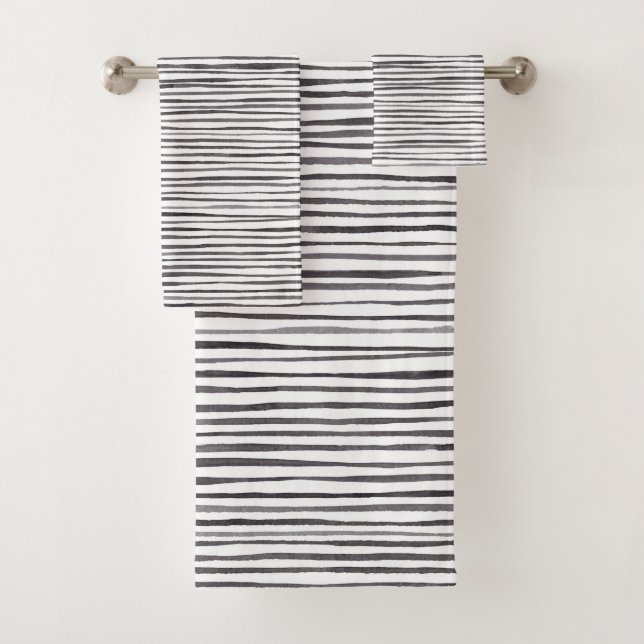 Acuarela de rayas de mano irregular moderna  (In situ)