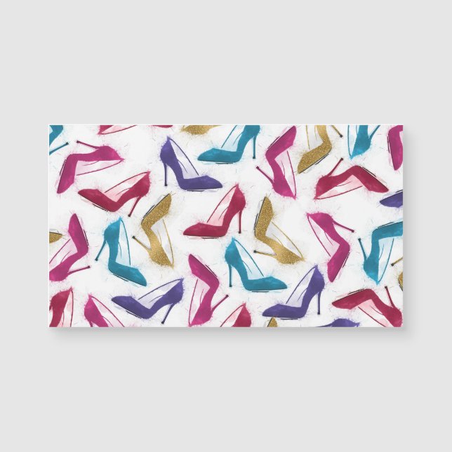 Acuarela de tacones altos de oro modernos (Anverso)