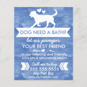 Acuarela de volante de personalizable azul Perro G