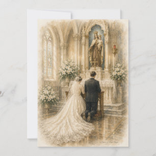 Acuarela del altar nupcial católico del Monte Carm