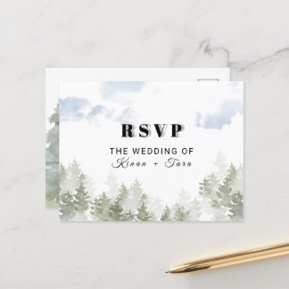 Acuarela del Boda de postales RSVP