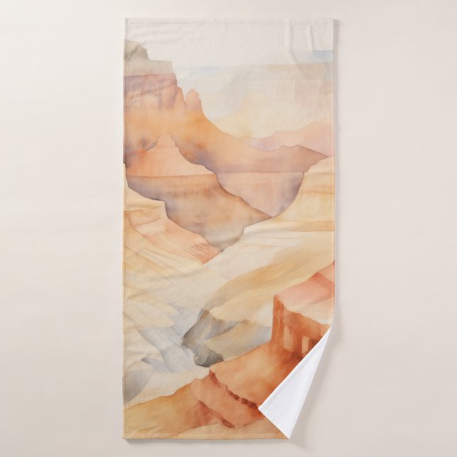 Acuarela del cañón del desierto (Toalla de baño)