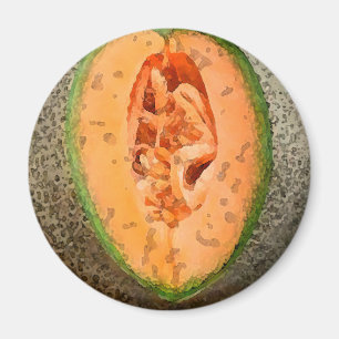 Acuarela del cantalupo - imán
