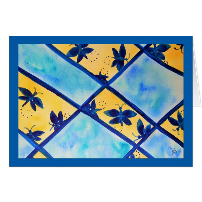 Acuarela del edredón del estilo del batik (Anverso (Horizontal))